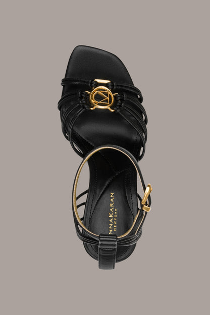 Donna Karan BRIELLE LOGO STRAPPY STILETTO SANDAL