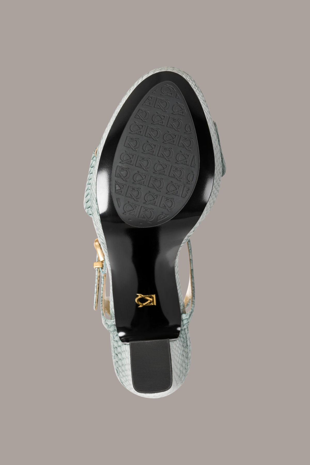 Donna Karan SHEPARD SNAKE-EFFECT LEATHER PLATFORM SANDAL
