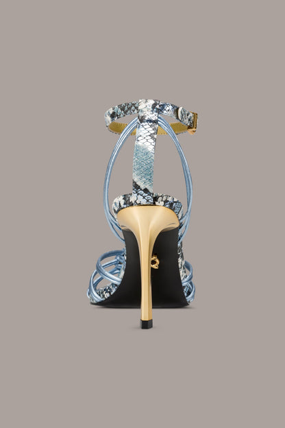 Donna Karan BRIELLE SNAKE-PRINT STILETTO SANDAL