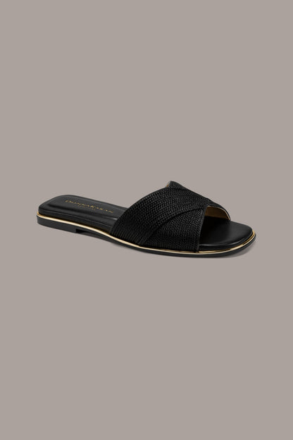 Donna Karan HARMONY WOVEN SLIDE SANDAL