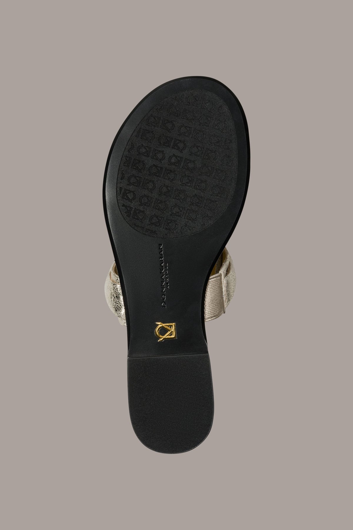Donna Karan VELVET METALLIC THONG SANDAL