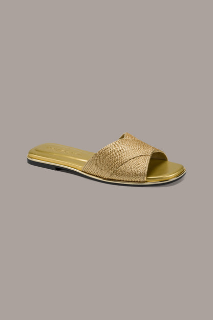 Donna Karan HARMONY WOVEN SLIDE SANDAL