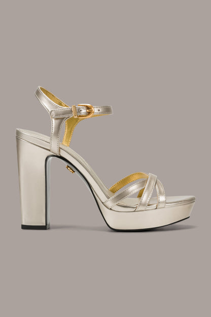 Donna Karan SPENCER METALLIC PLATFORM SANDAL