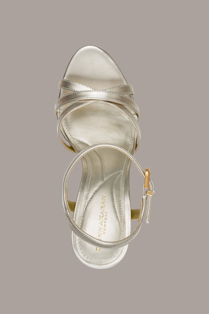 Donna Karan SPENCER METALLIC PLATFORM SANDAL