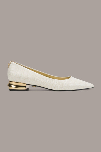 Donna Karan SAVITA CROC-EFFECT FLAT