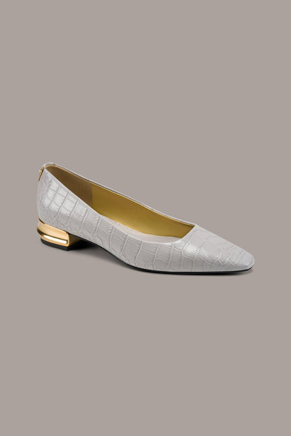 Donna Karan SAVITA CROC-EFFECT FLAT