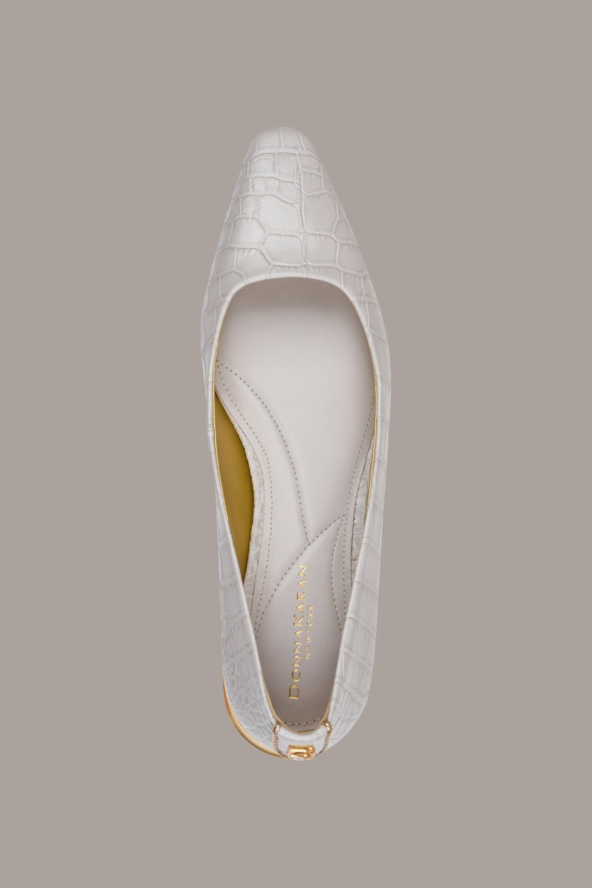 Donna Karan SAVITA CROC-EFFECT FLAT