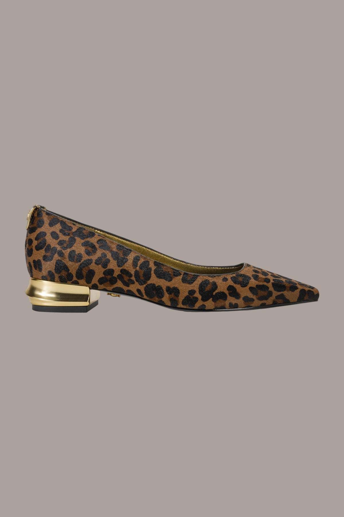 Donna Karan SAVITA LEOPARD-PRINT CALF HAIR FLAT