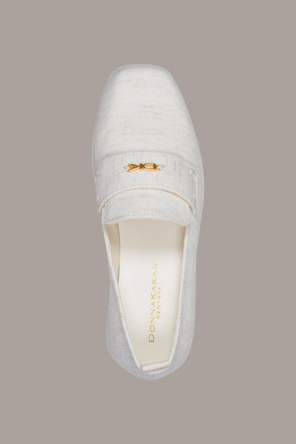 Donna Karan SABLE CANVAS WEDGE LOAFER