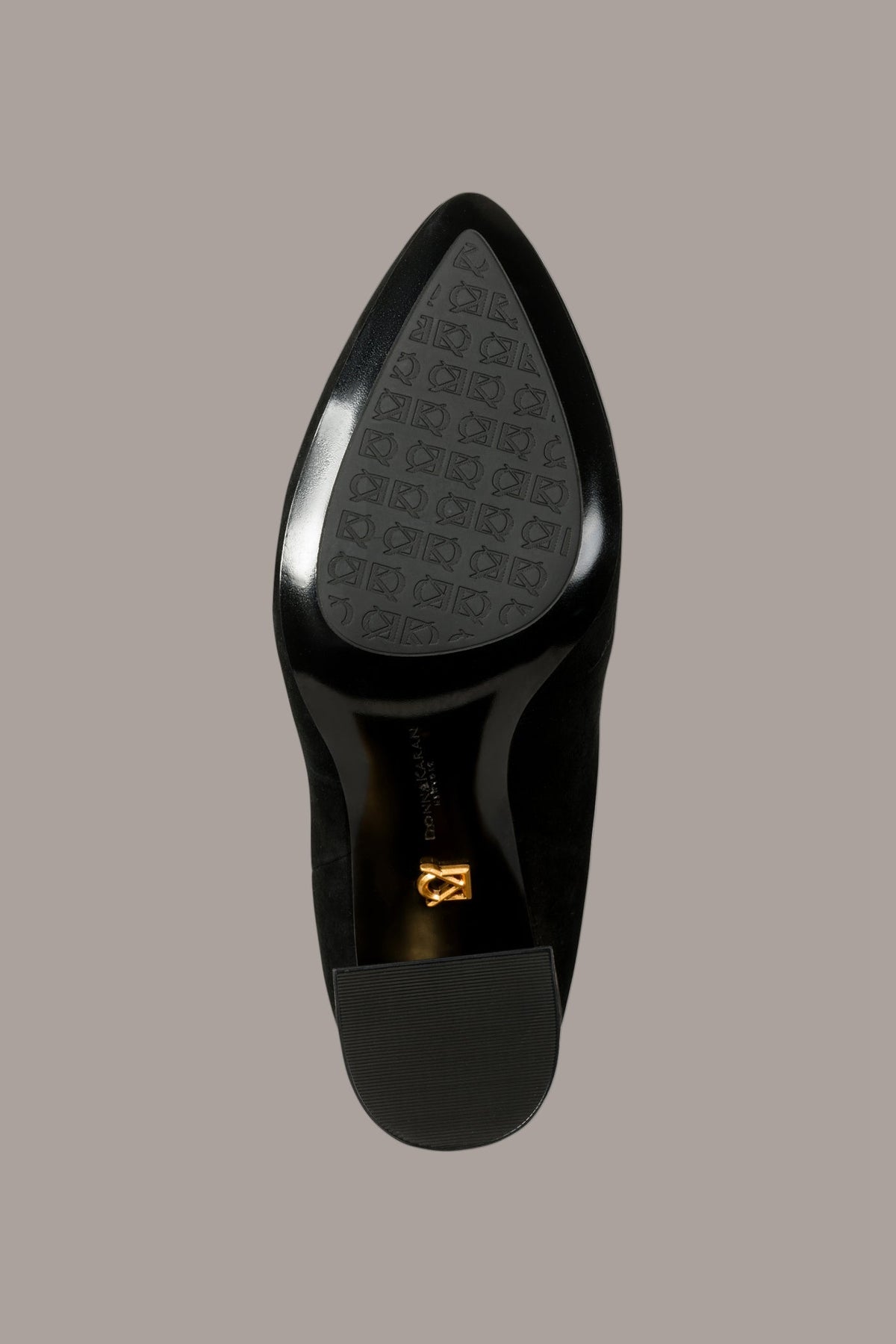 Donna Karan RAINE SUEDE GOLD-TRIMMED CHELSEA BOOTIE