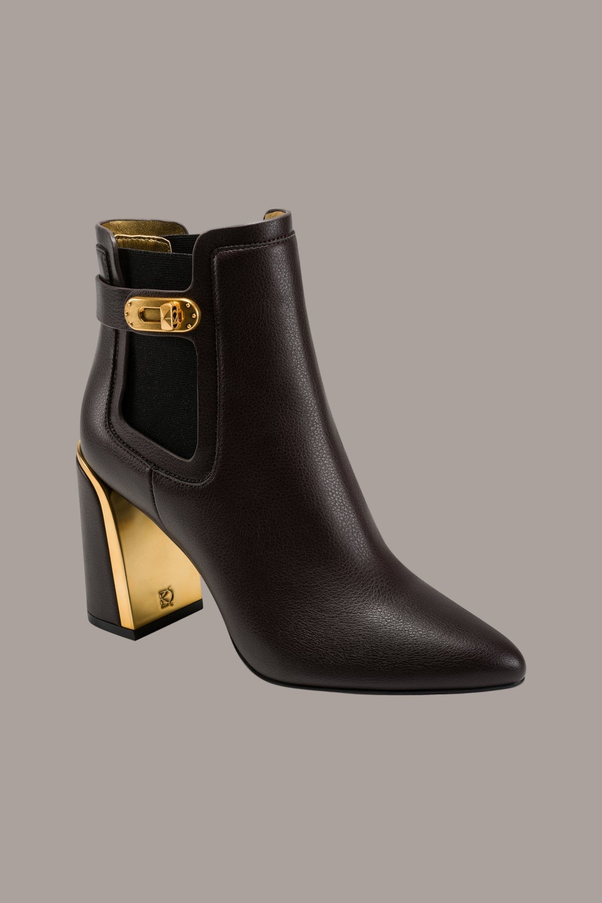 Donna Karan RAINE GOLD-TRIMMED CHELSEA BOOTIE