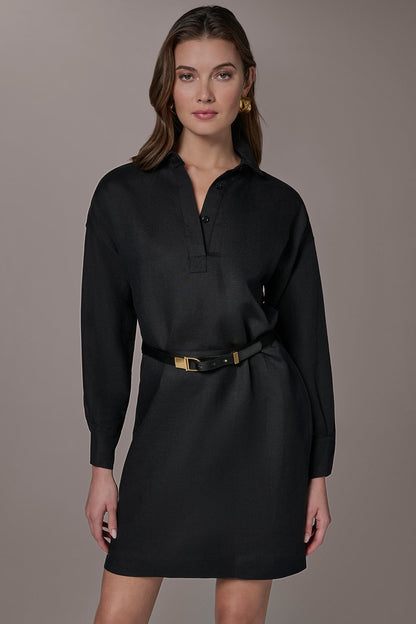 Donna Karan LINEN-BLEND SHIRT DRESS
