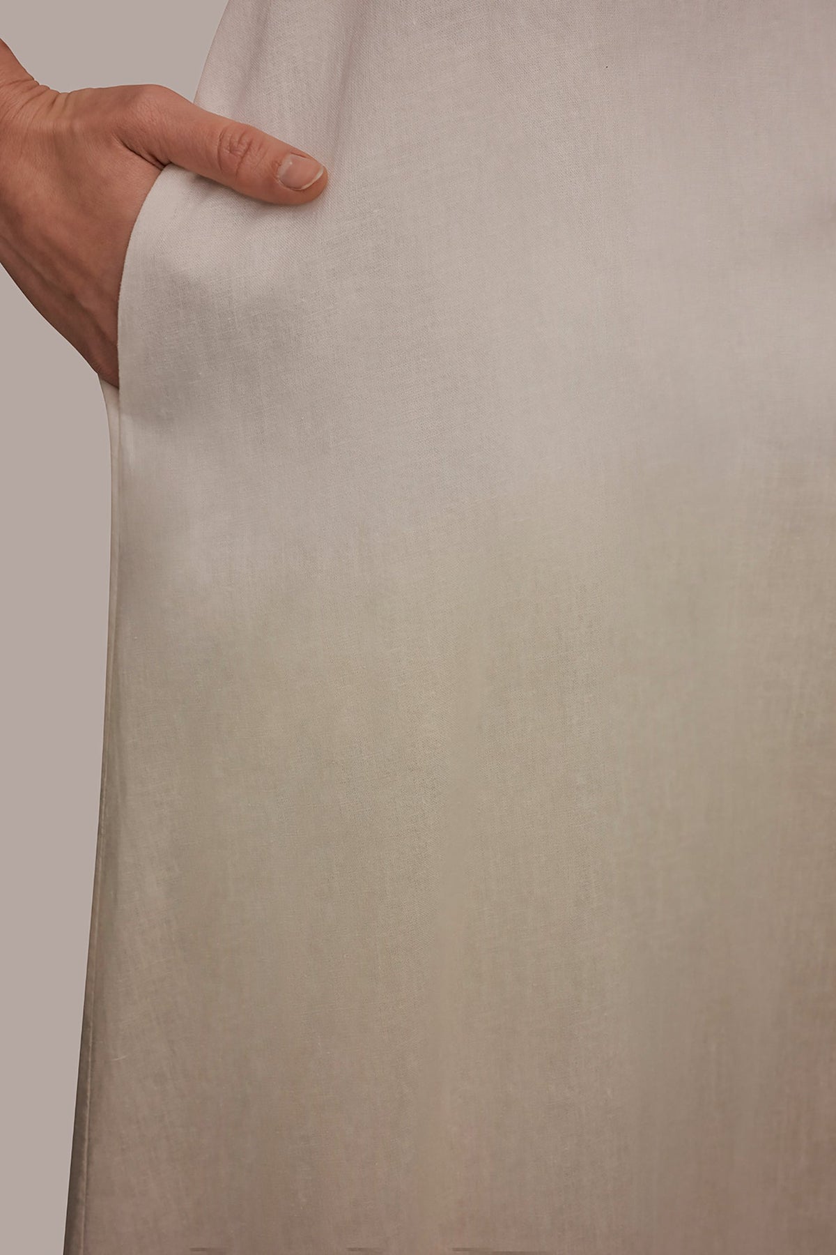 Donna Karan LINEN-BLEND SLEEVELESS OMBRÉ TWIST-BACK MIDI HALTER DRESS