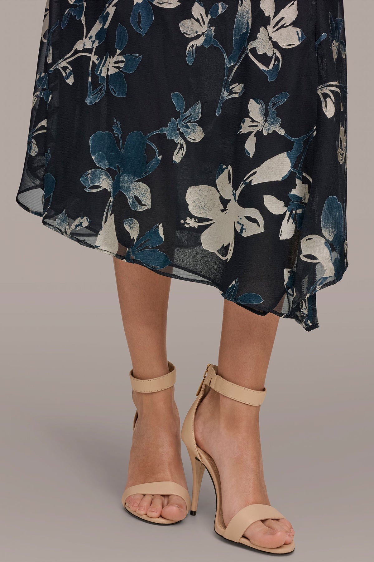 Donna Karan BURNOUT HIGH-NECK DRESS