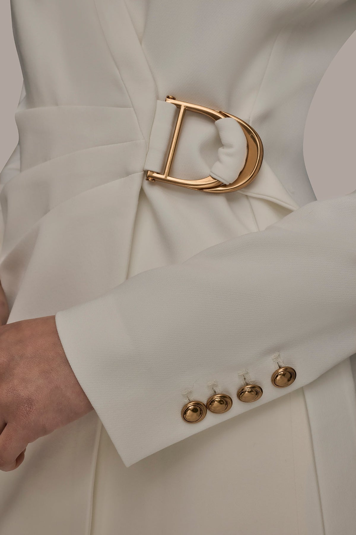 Donna Karan LONG SLEEVE MINI WRAP JACKET DRESS