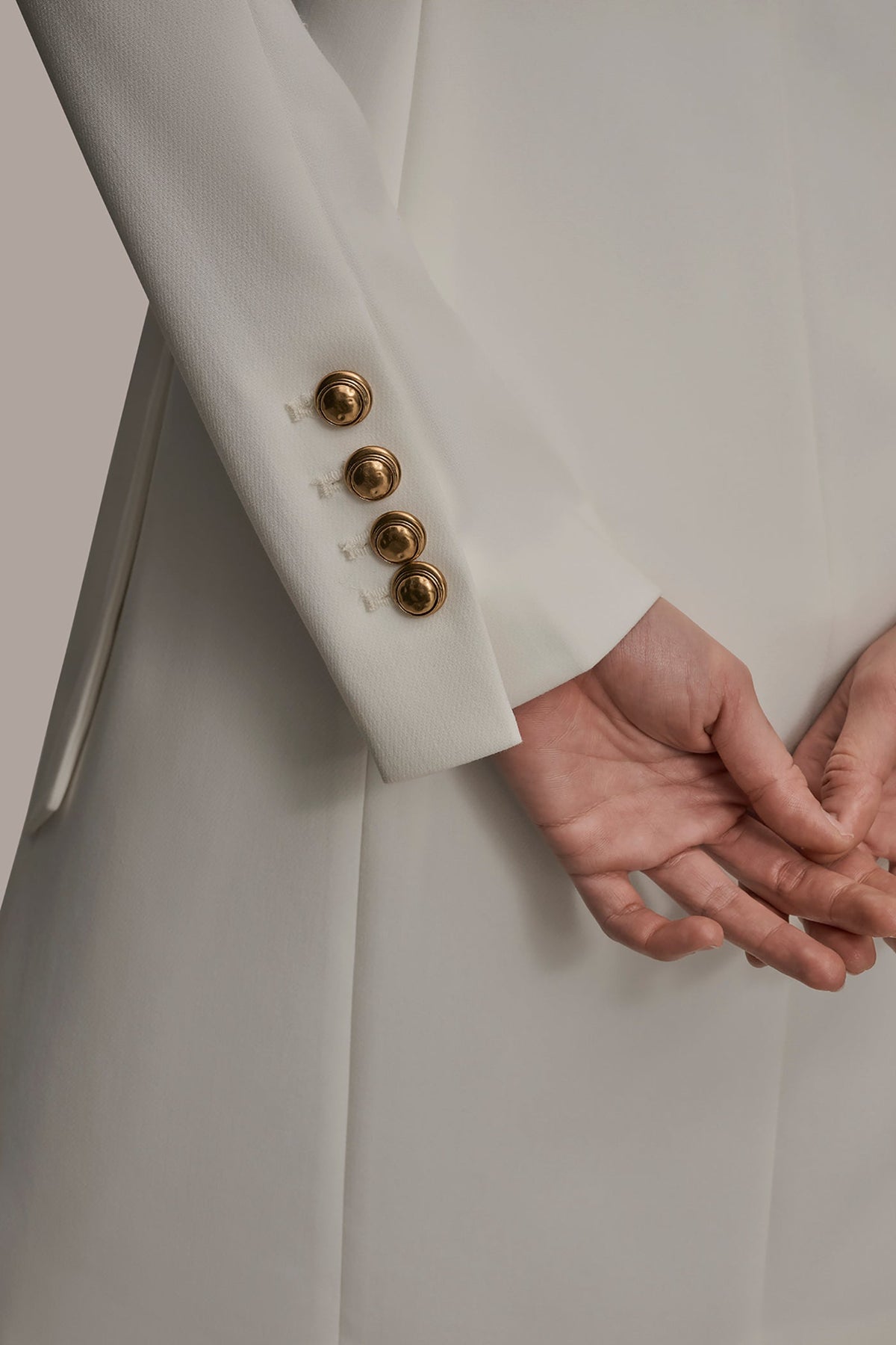 Donna Karan LONG SLEEVE MINI WRAP JACKET DRESS