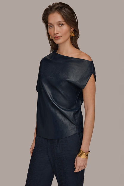 Donna Karan ASYMMETRIC ANGLE HEM TOP