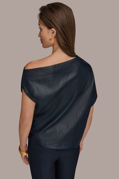 Donna Karan ASYMMETRIC ANGLE HEM TOP