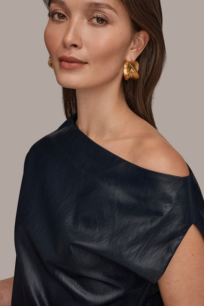 Donna Karan ASYMMETRIC ANGLE HEM TOP