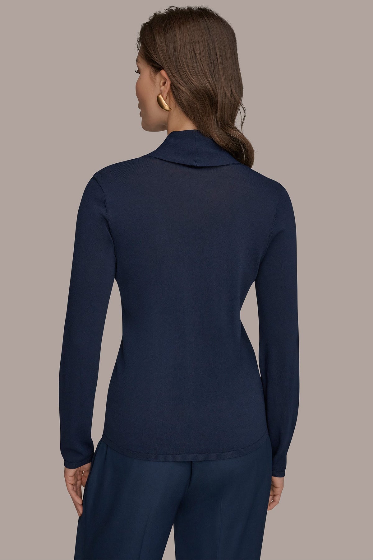 Donna Karan DRAPED SCARF SWEATER