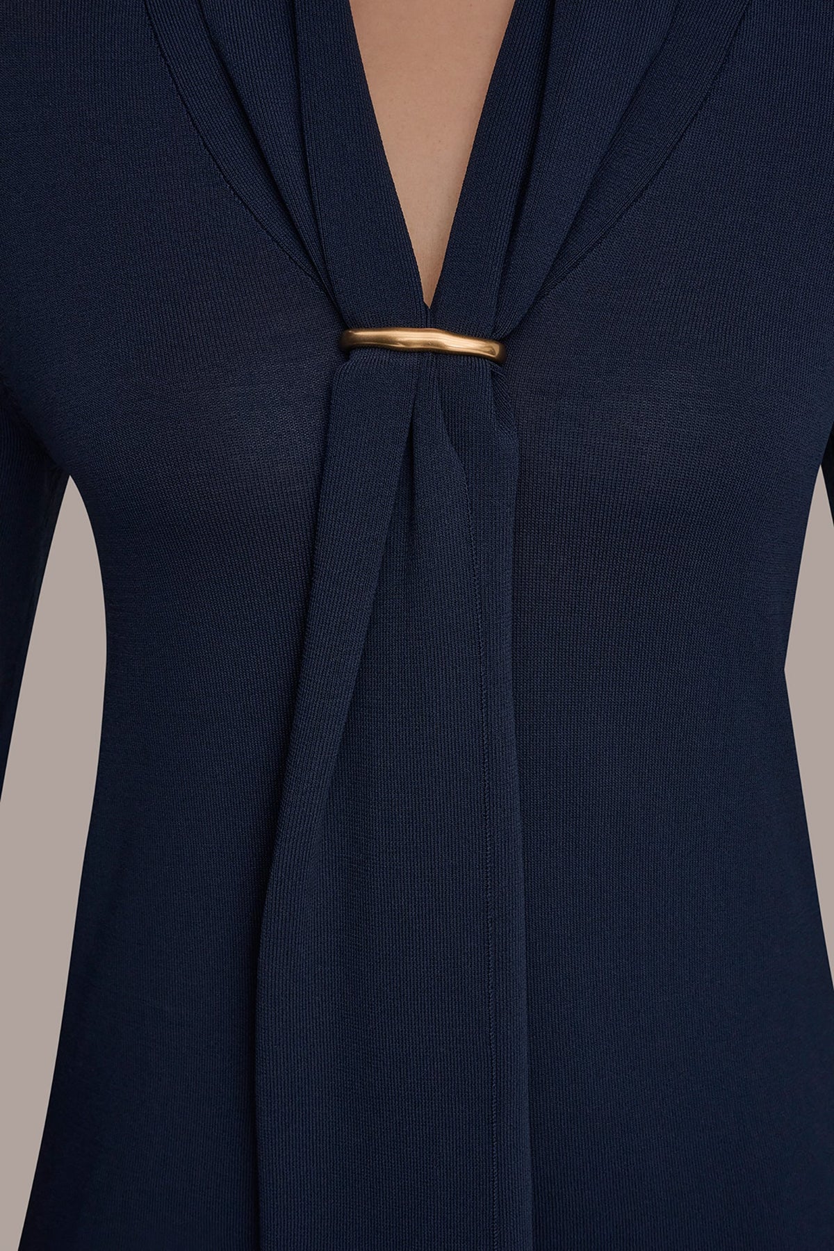 Donna Karan DRAPED SCARF SWEATER