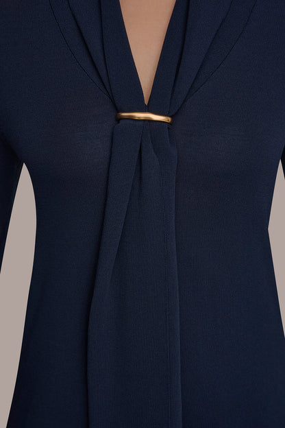 Donna Karan DRAPED SCARF SWEATER