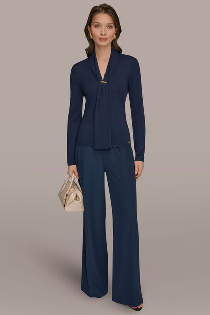 Donna Karan DRAPED SCARF SWEATER