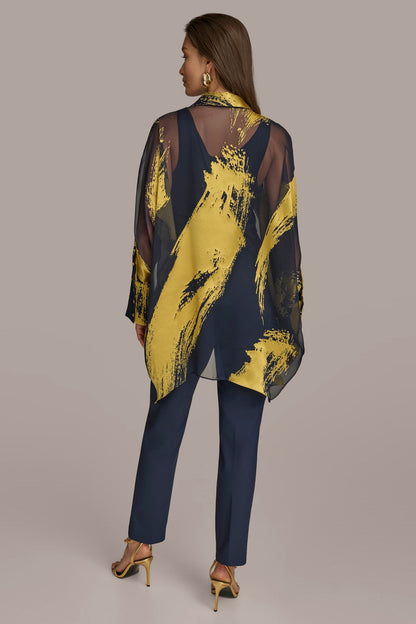 Donna Karan PRINT COLLARED TUNIC