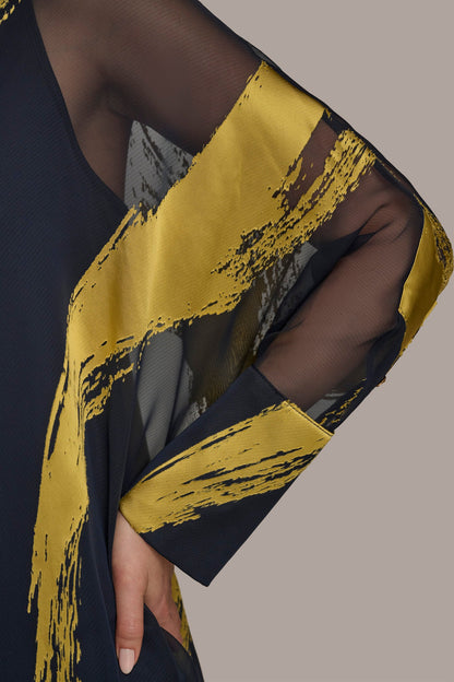 Donna Karan PRINT COLLARED TUNIC