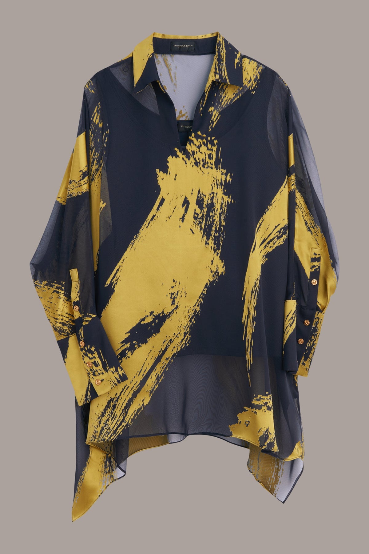 Donna Karan PRINT COLLARED TUNIC
