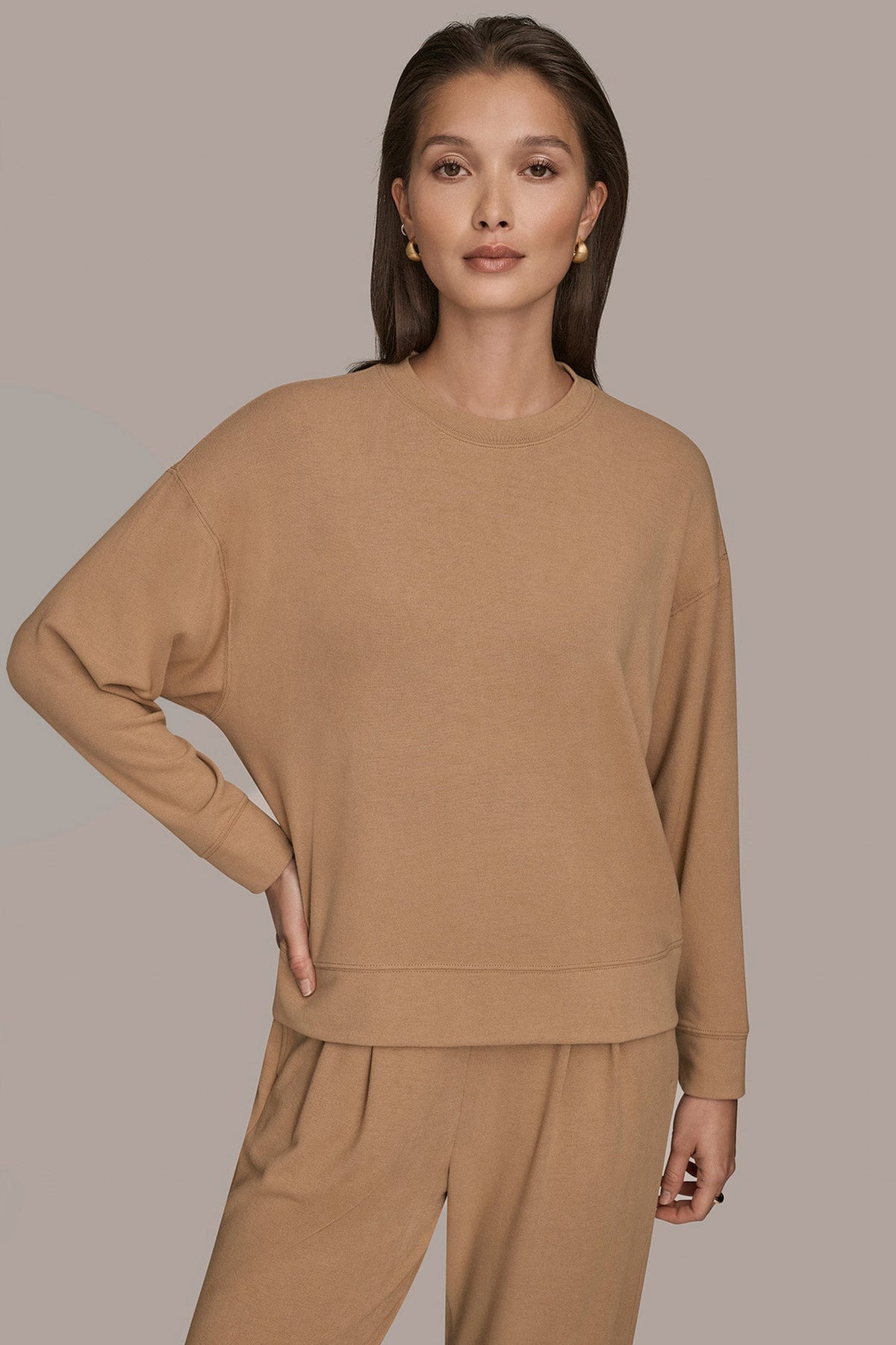 Donna Karan LONG SLEEVE SWEATSHIRT