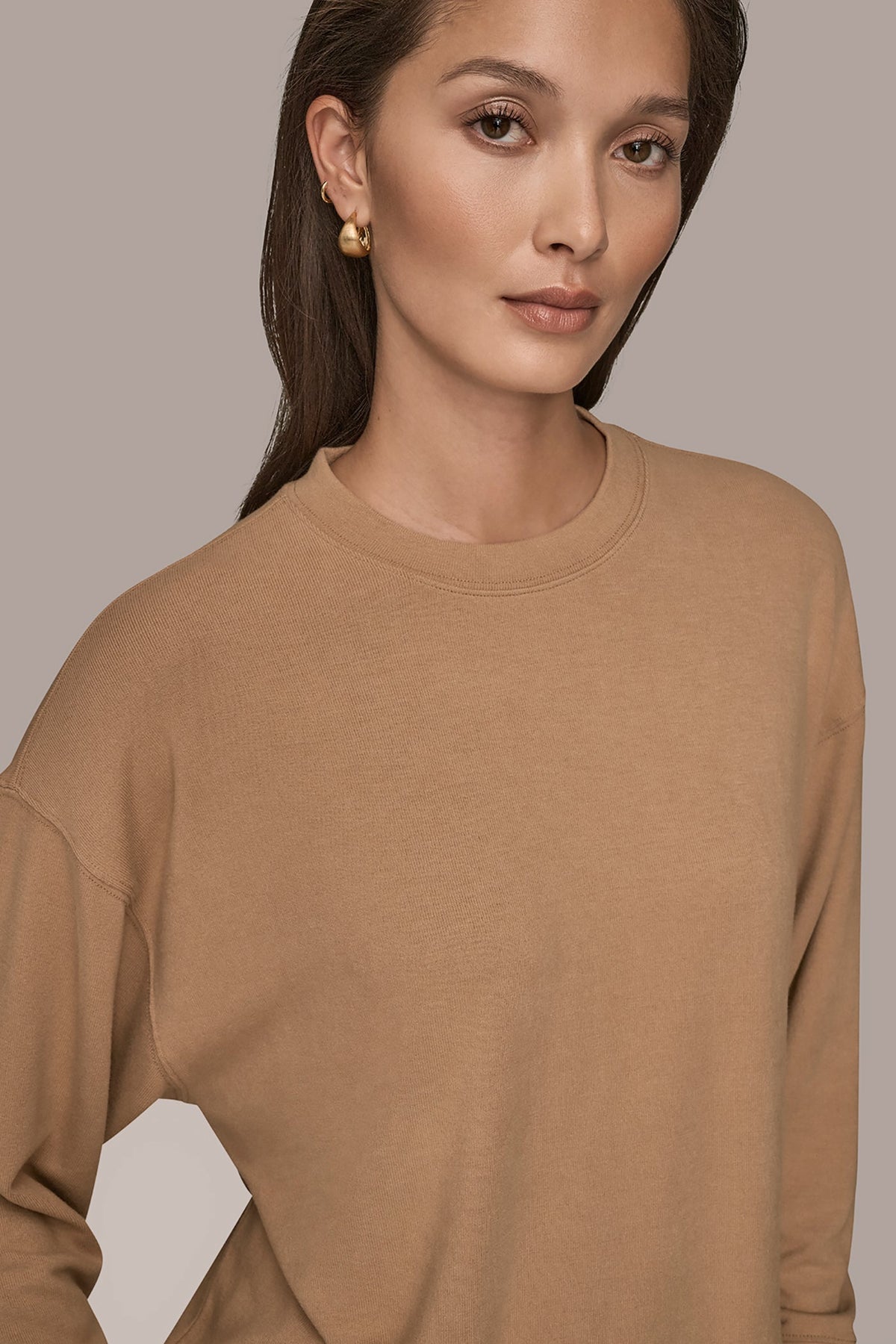 Donna Karan LONG SLEEVE SWEATSHIRT