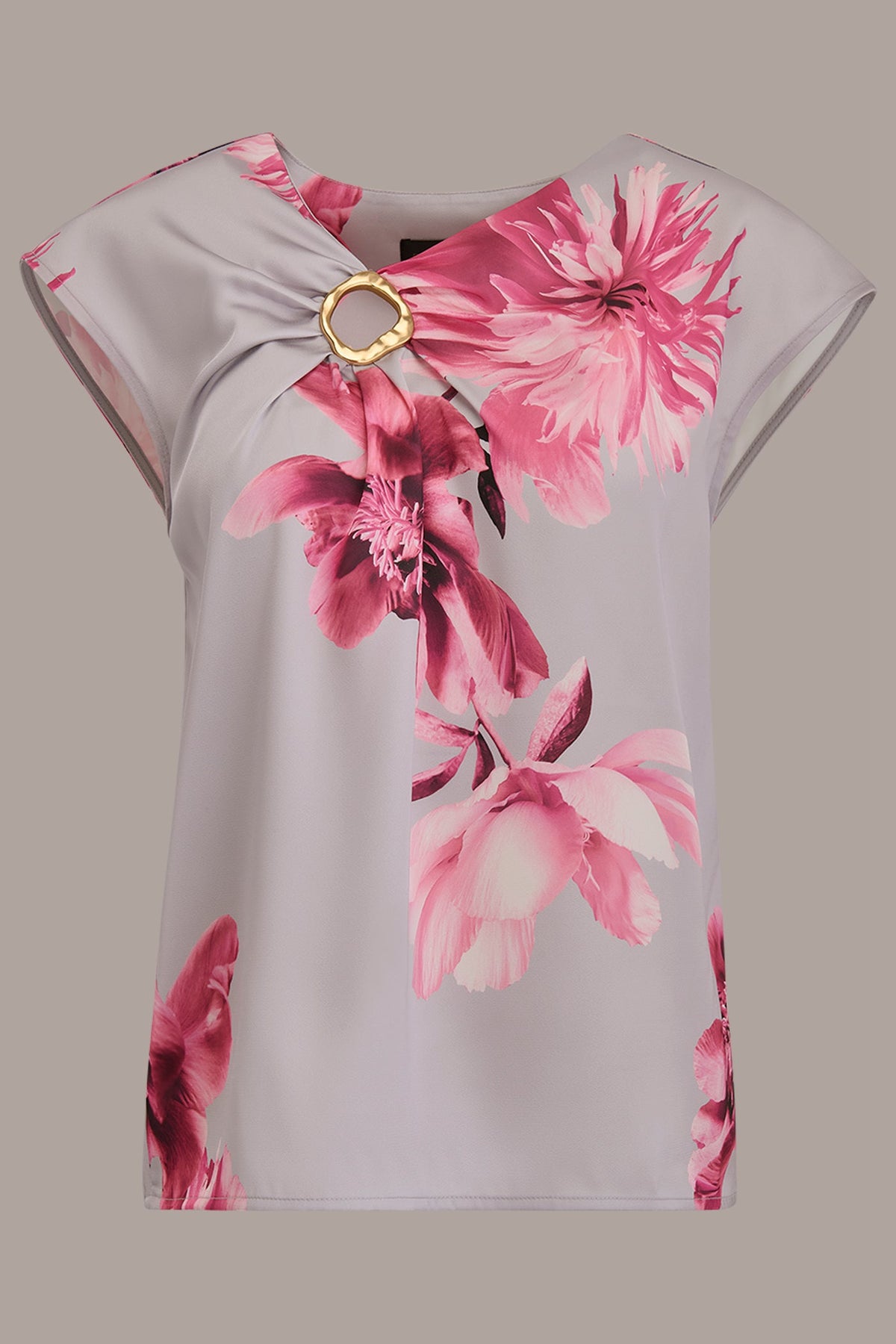 Donna Karan CIRCLE KEYHOLE BLOUSE