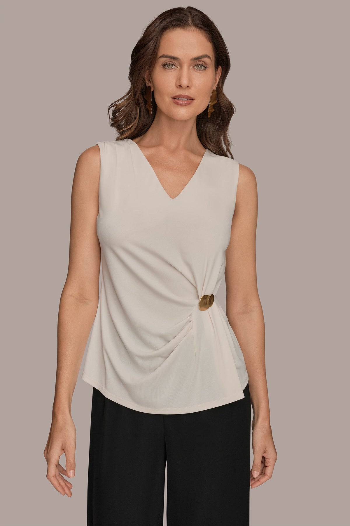 Donna Karan V-NECK TOP