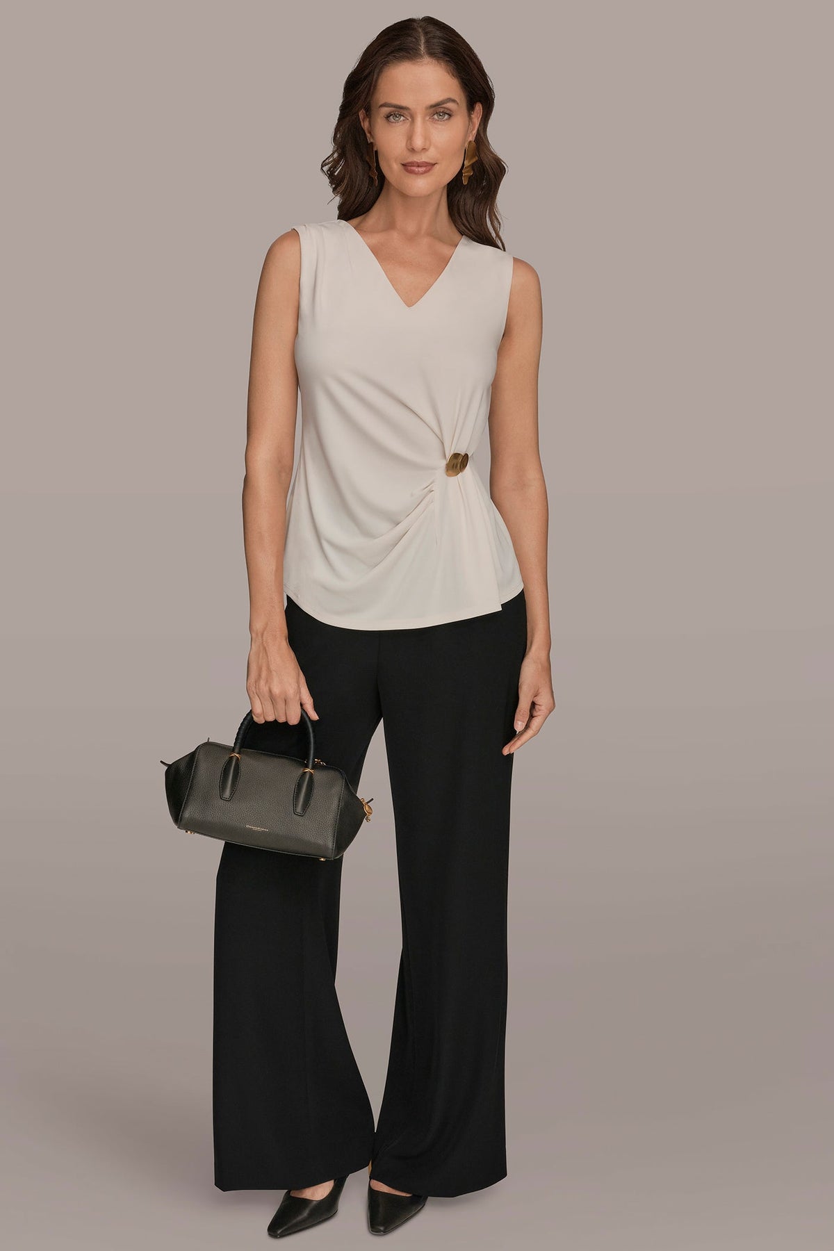 Donna Karan V-NECK TOP