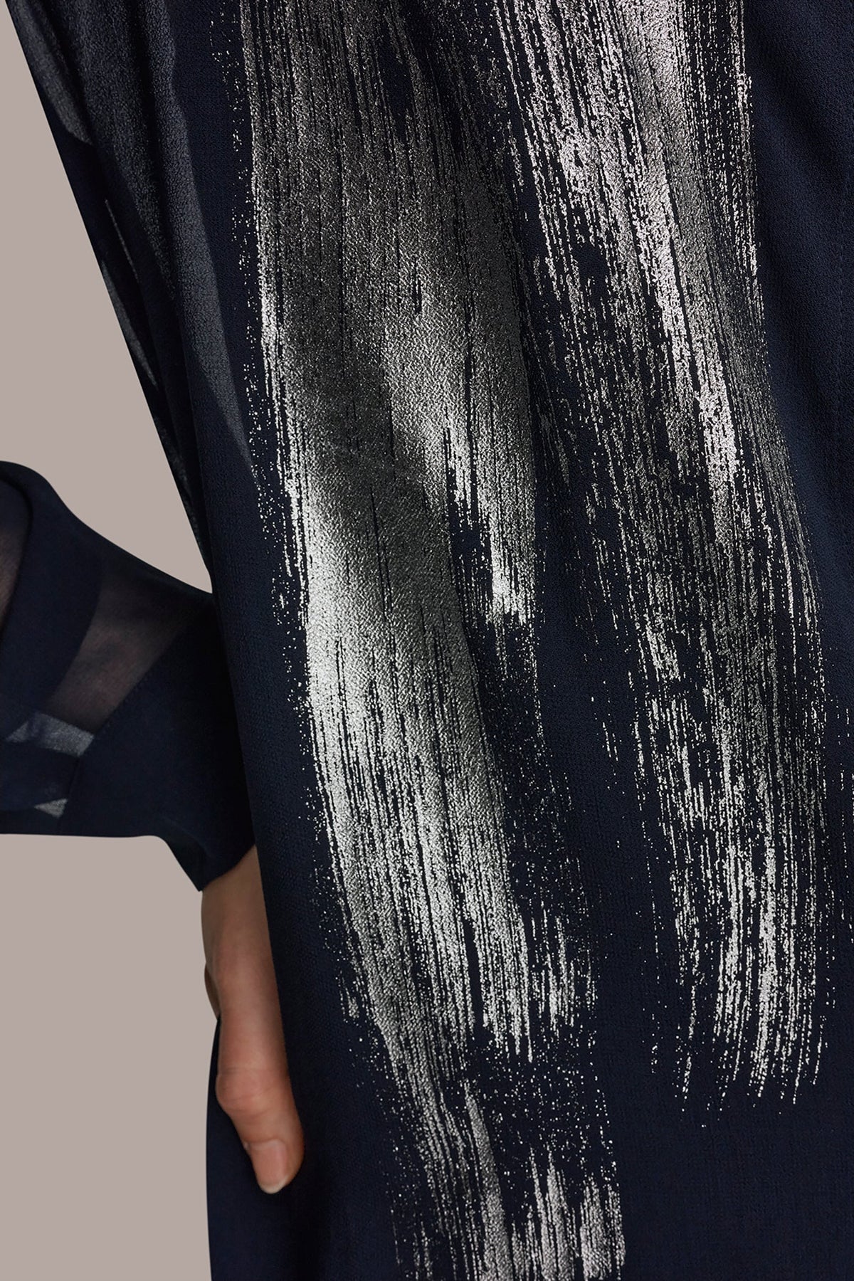 Donna Karan METALLIC BRUSHSTROKE BLOUSE