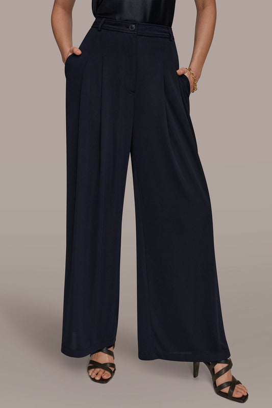 Donna Karan PLEATED KNIT PANT