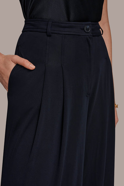Donna Karan PLEATED KNIT PANT