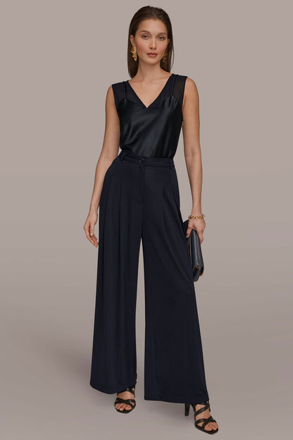 Donna Karan PLEATED KNIT PANT