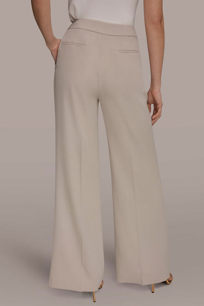 Donna Karan MID-RISE PLEATED WIDE-LEG SUIT PANT