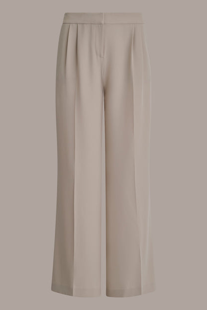 Donna Karan MID-RISE PLEATED WIDE-LEG SUIT PANT
