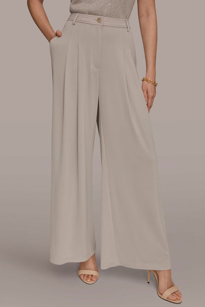 Donna Karan PLEATED KNIT PANT