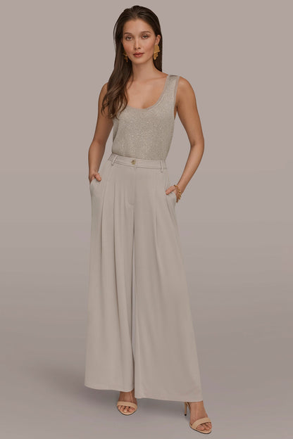 Donna Karan PLEATED KNIT PANT