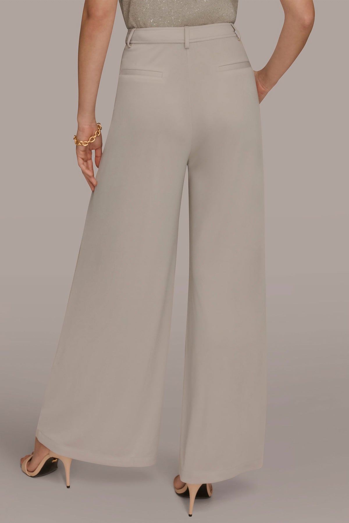 Donna Karan PLEATED KNIT PANT
