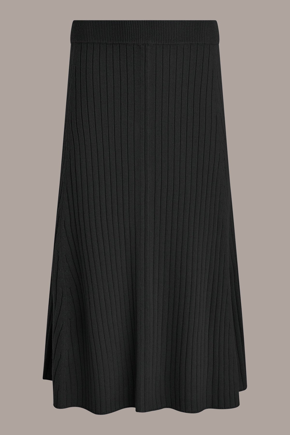 Donna Karan RIBBED SWEATER MIDI A-LINE SKIRT