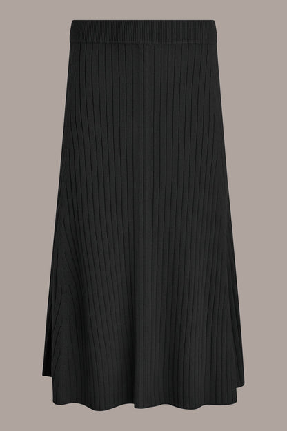 Donna Karan RIBBED SWEATER MIDI A-LINE SKIRT