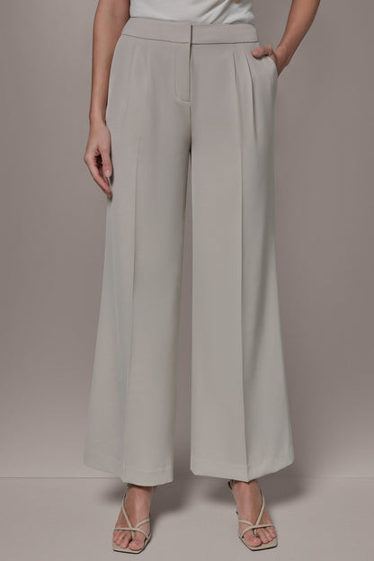 Donna Karan MID-RISE PLEATED WIDE-LEG SUIT PANT
