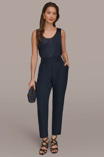 Donna Karan PLEATED STRAIGHT PANT