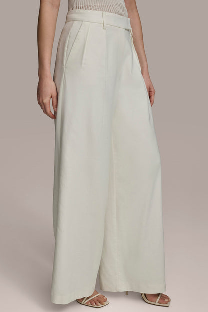 Donna Karan PLEATED WIDE LEG PANT