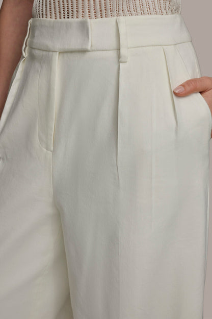 Donna Karan PLEATED WIDE LEG PANT